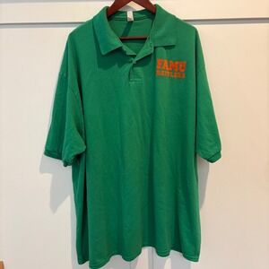 Florida A&M FAMU Rattlers Polo Shirt Men Size 3XL‎ Green Jerzees Felt Letters